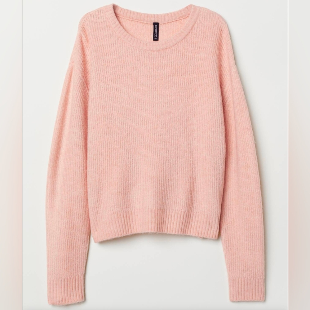 H&M Soft Pink Crew Neck Sweater